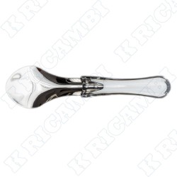 SPATOLA ACCIAIO INOX MANICO TRASPARENTE CM.26