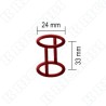GUARNIZIONE GABBIETTA 24x33 SILICONE
